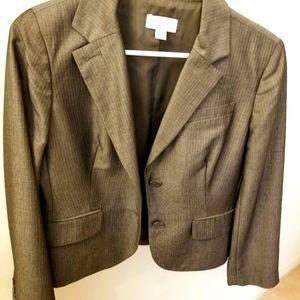 Loft Ann Taylor pinstriped suit jacket